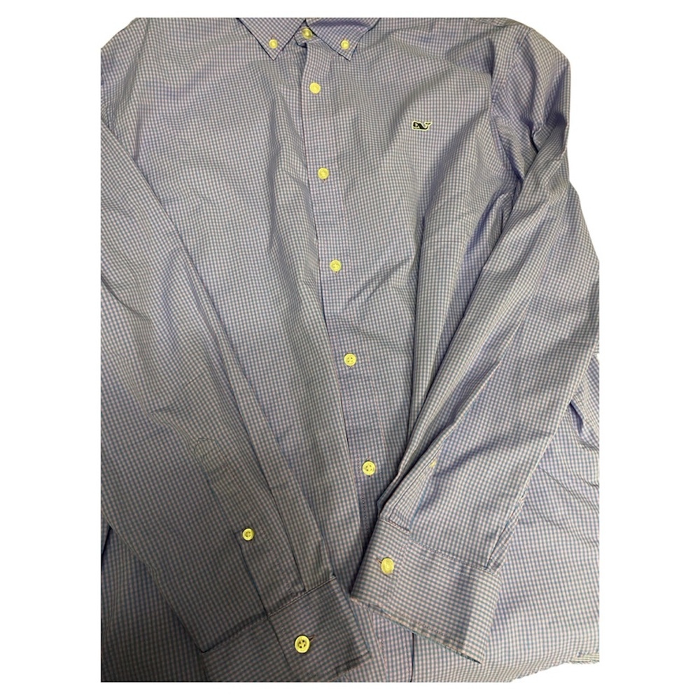 Vineyard Vines Blue and White Checkered Shirt